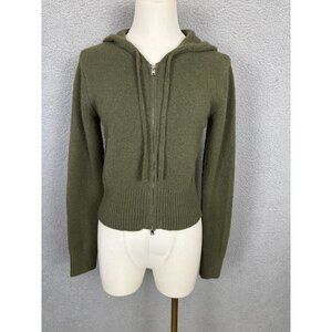 Ultra Flirt Women's Juniors' Full-Zip Hoodie Sweater Ivy Green Size Small NWT's